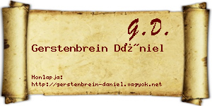 Gerstenbrein Dániel névjegykártya